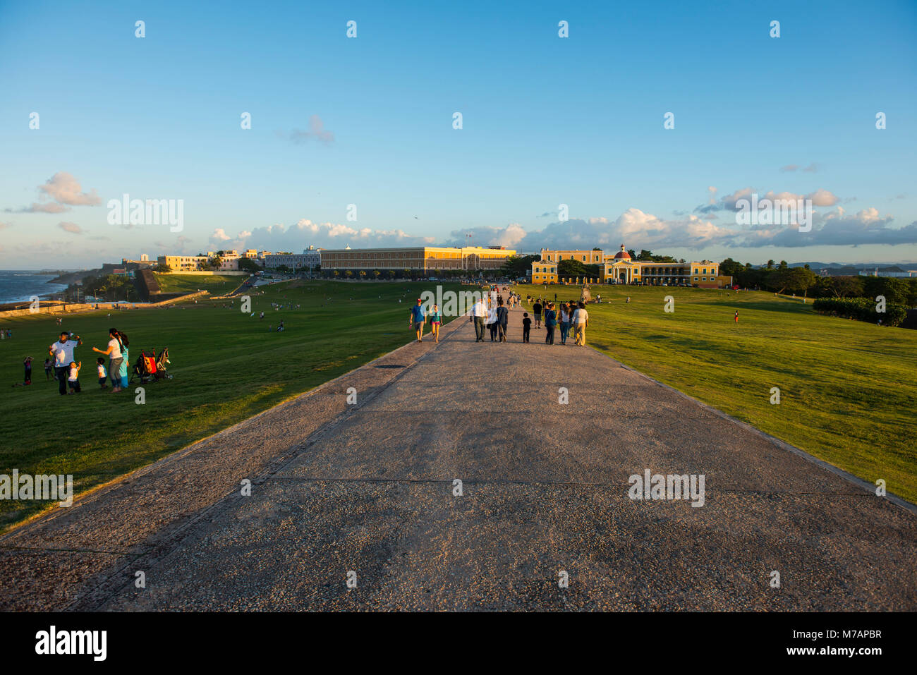 Unesco-Welterbe Blick schloss San Felipe del Morro, San Juan, Puerto Rico, Karibik Stockfoto