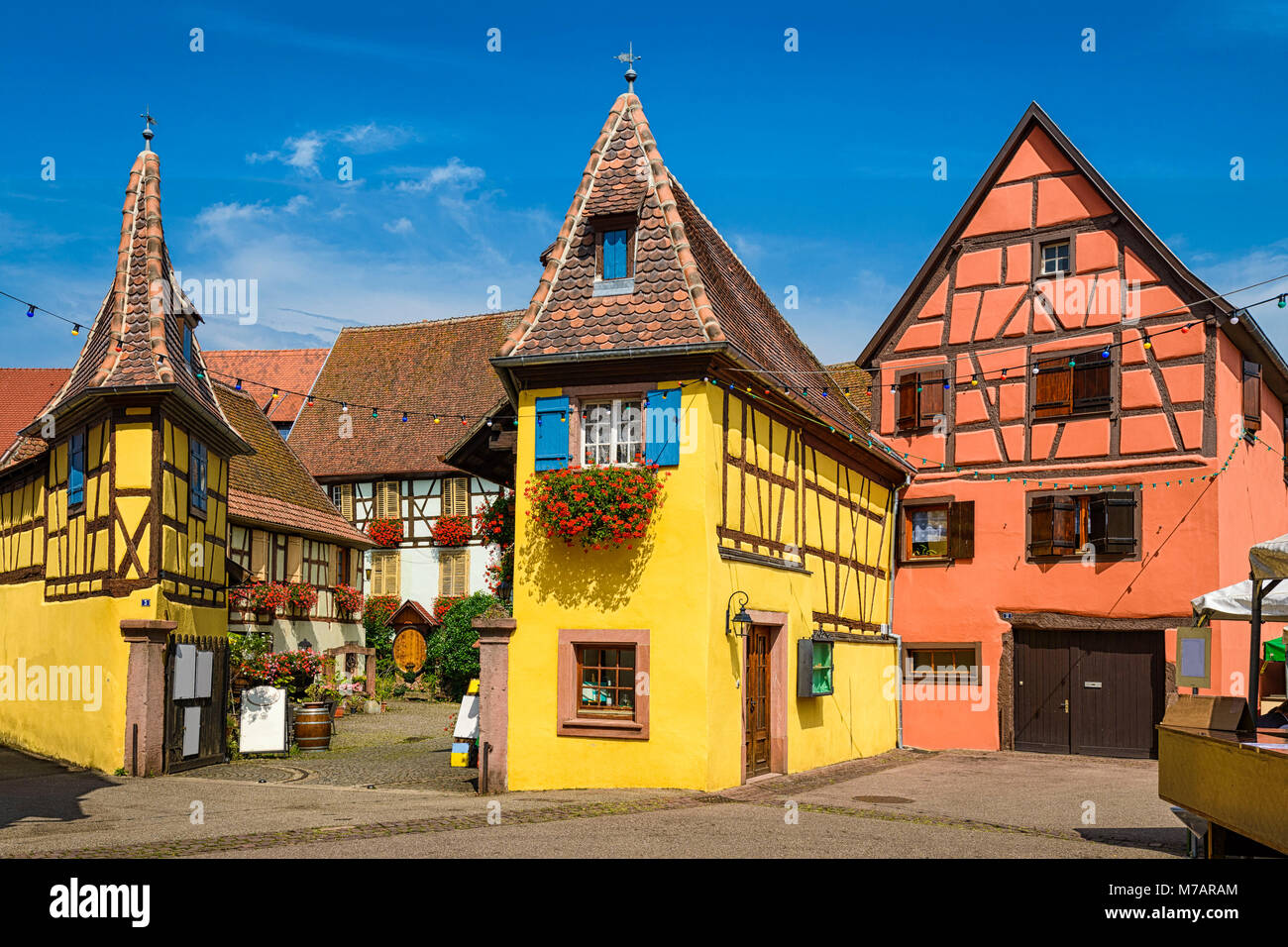 Mittelalterlichen Gebäuden in Colmar in der Nähe von Colmar, Frankreich Stockfoto