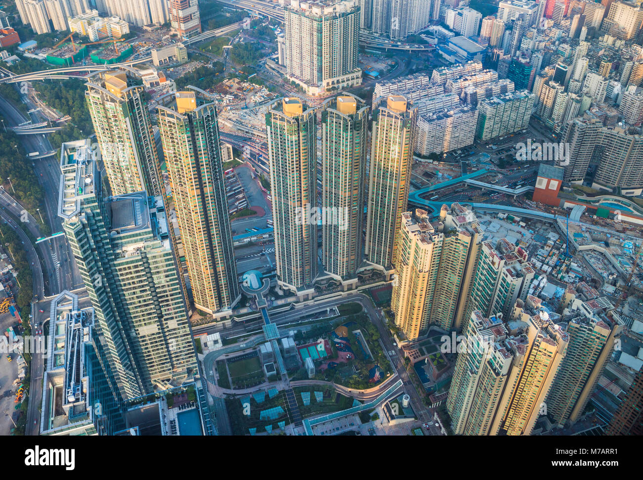 Hong Kong, Kowloon Stadt Bezirk neue Entwicklung Stockfoto