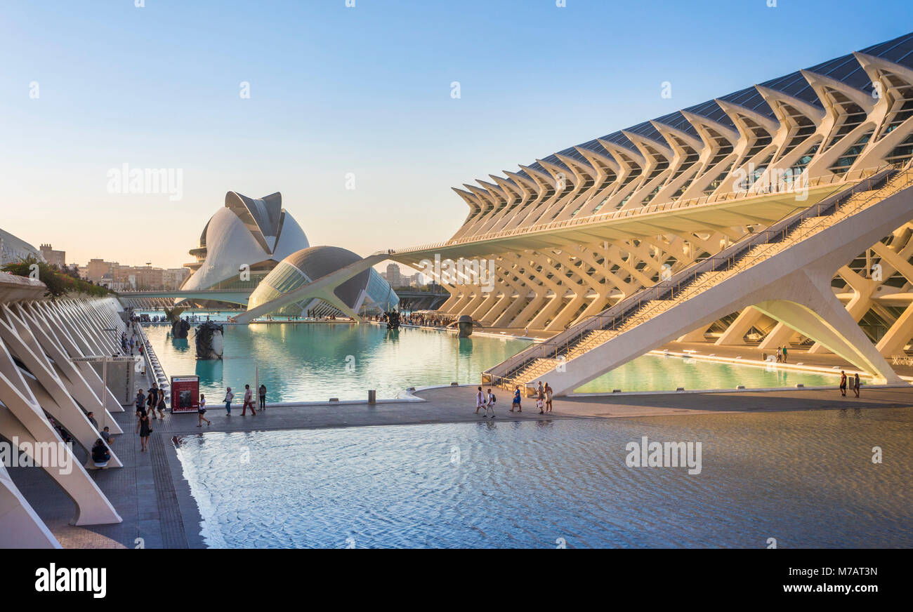 Spanien, Valencia, die Stadt der Künste und Wissenschaften, Calatrava Architekt Stockfotografie