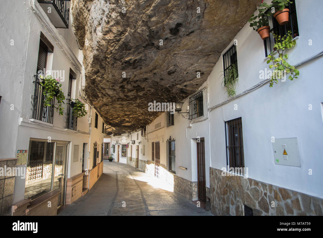Spanien, Andalusien, Provinz Cadiz, Setenil Stadt Stockfoto
