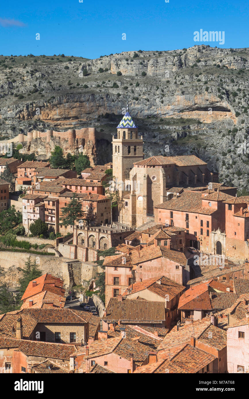 Spanien, Aragon, Provinz Teruel, Albarracin Stadt Stockfoto