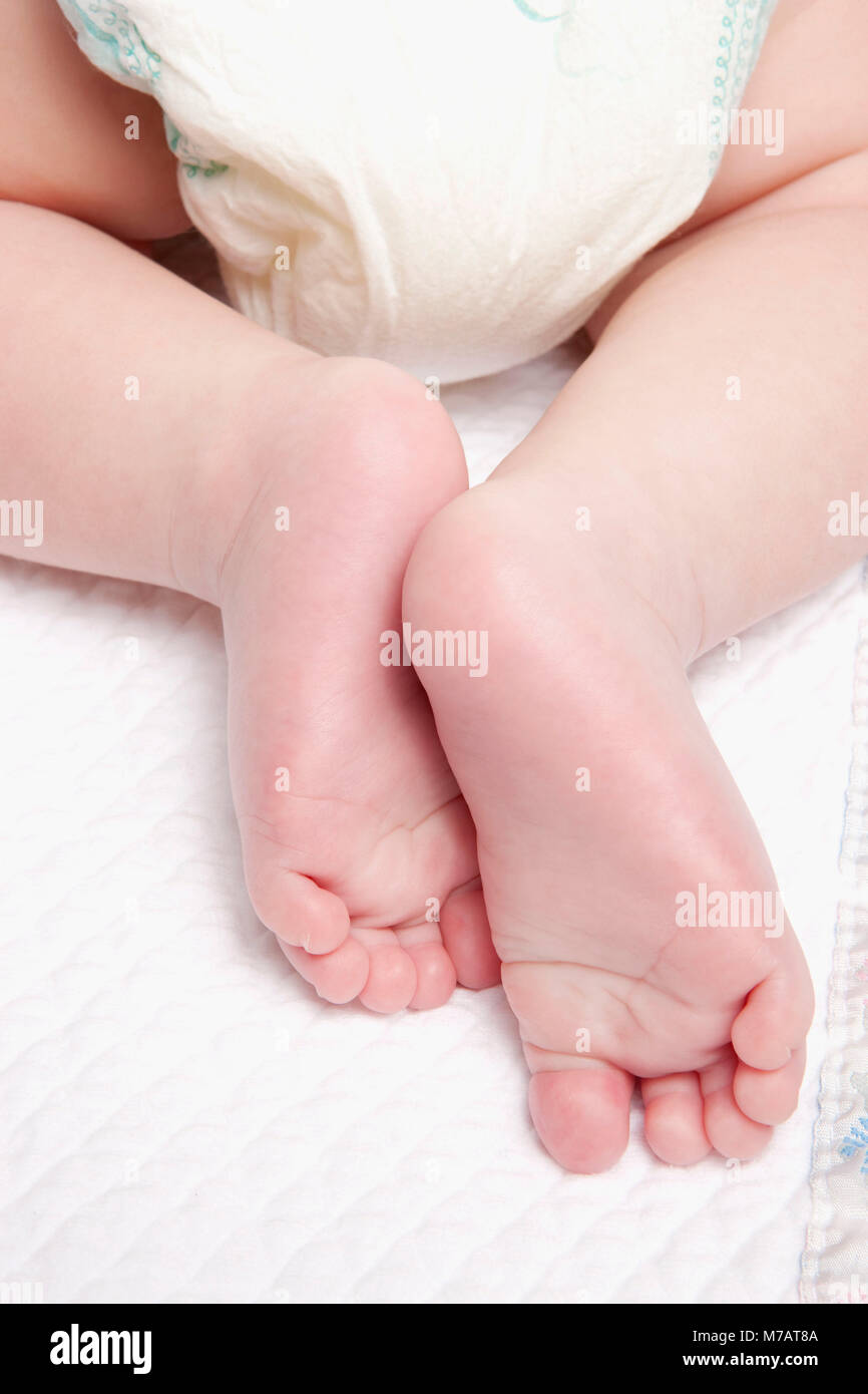 Fuß eines Babys Stockfoto