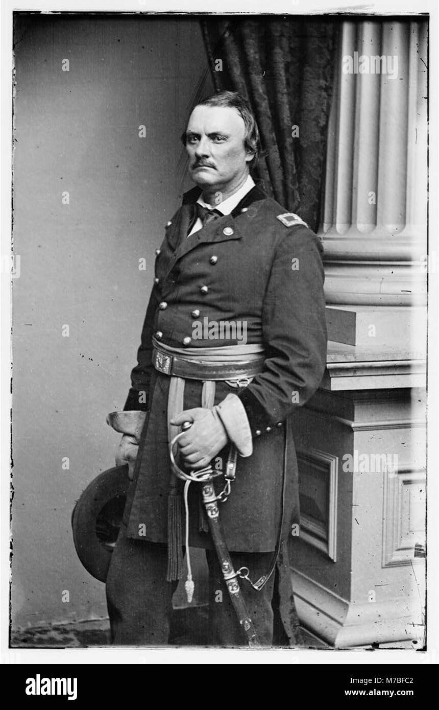 Dieses Porträt zeigt Brigadegeneral Israel B. Richardson, der während der Schlacht von Antietam getötet wurde, einem der entscheidenden Momente im Amerikanischen Bürgerkrieg. Stockfoto