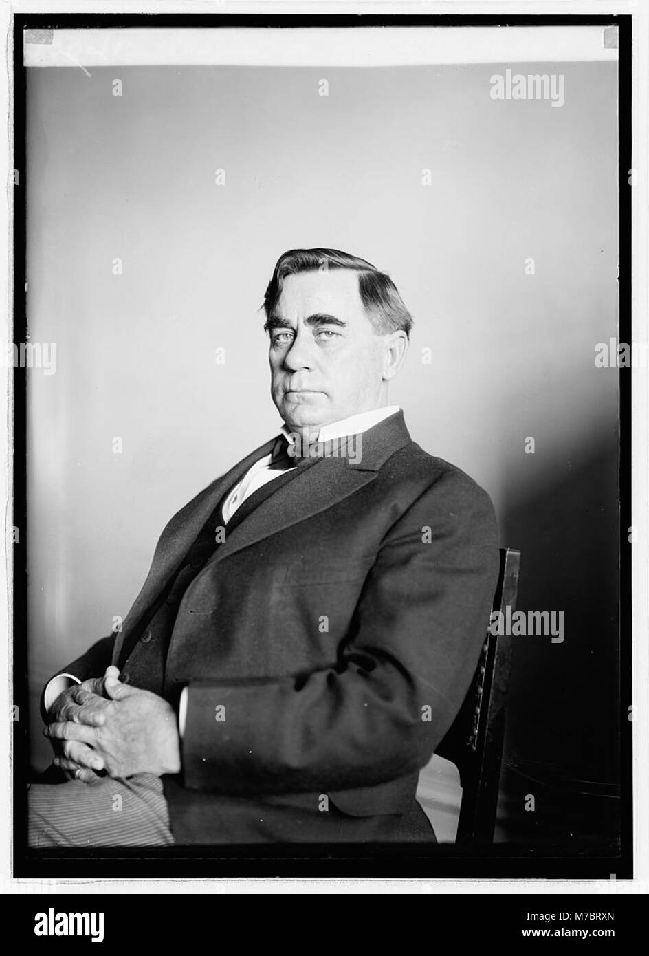 Ein historisches Foto oder Dokument, das sich auf Daniel E. Garrett bezieht, möglicherweise eine bemerkenswerte Figur in der texanischen Geschichte oder der amerikanischen Politik. Stockfoto