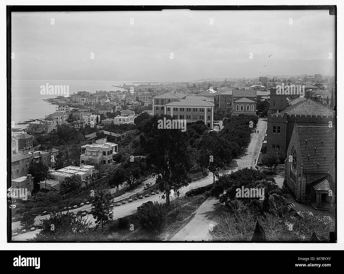 American University. Beirut, (A. U.B.). Campus mit alten und neuen medizinischen Gebäude der LOC 02838 matpc. Stockfoto