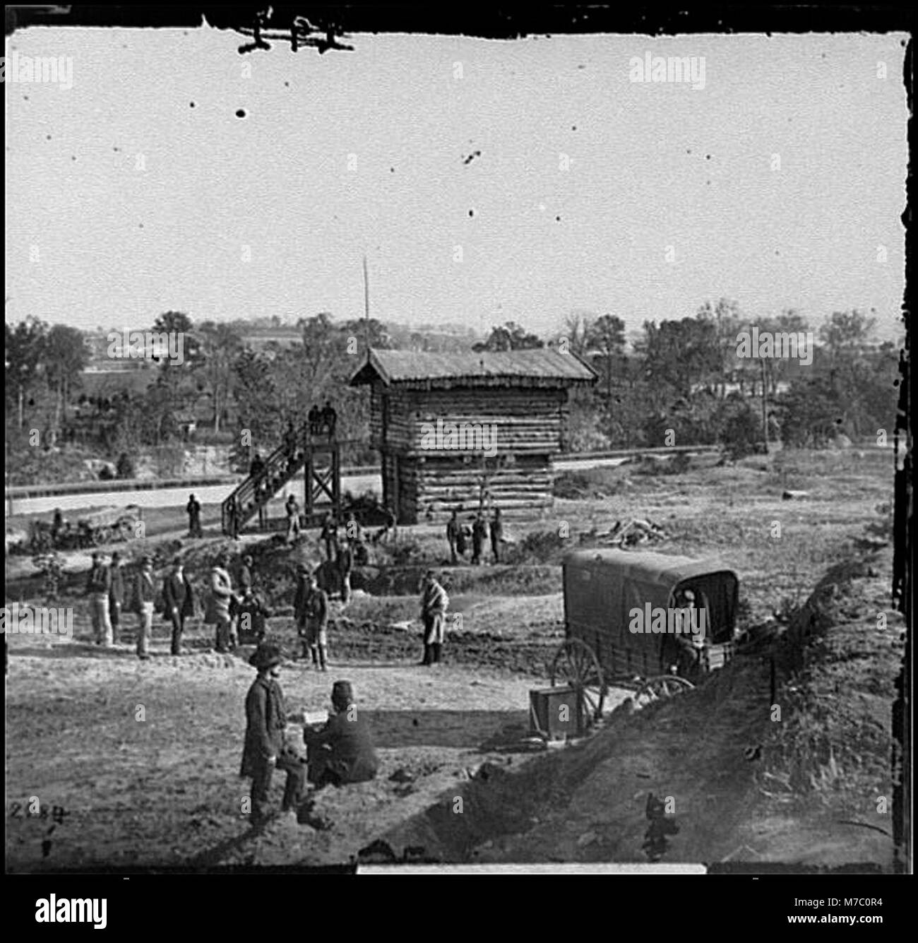 Arlington, Virginia. Blockhaus in der Nähe von Aquädukt LOC cwpb. 01439 Stockfoto