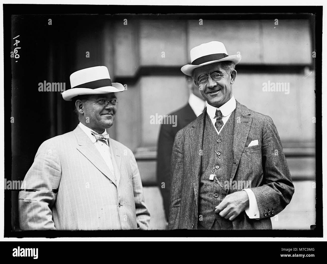 Ein Foto vom Democratic National Convention mit H.E. Newbranch und Senator G.M. Hitchcock aus Nebraska. Das Bild spiegelt die politische Führung und die Schlüsselfiguren wider, die am Konvent beteiligt sind. Stockfoto