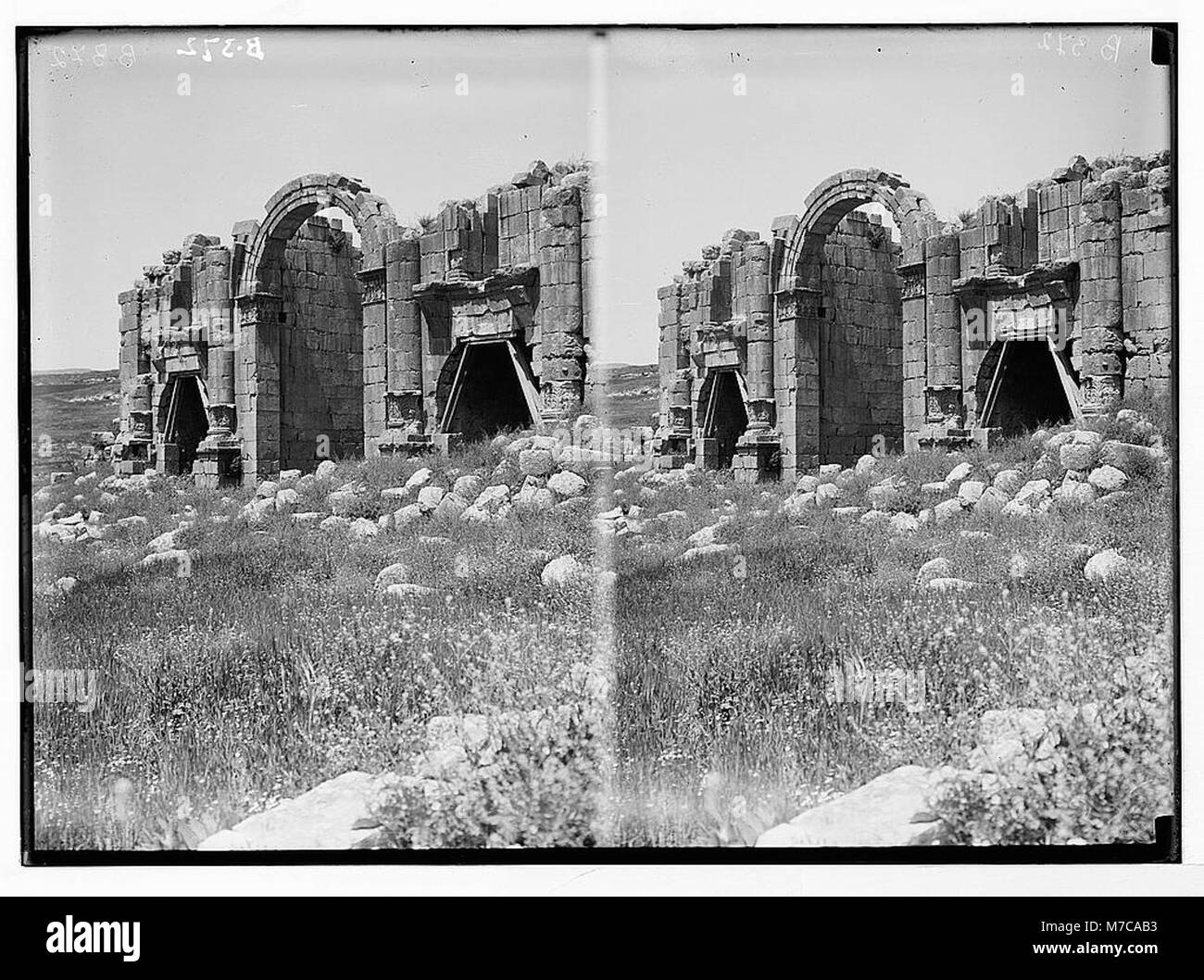 Östlich des Jordan und das Tote Meer. Triumphbogen, Jerash LOC 05762 matpc. Stockfoto