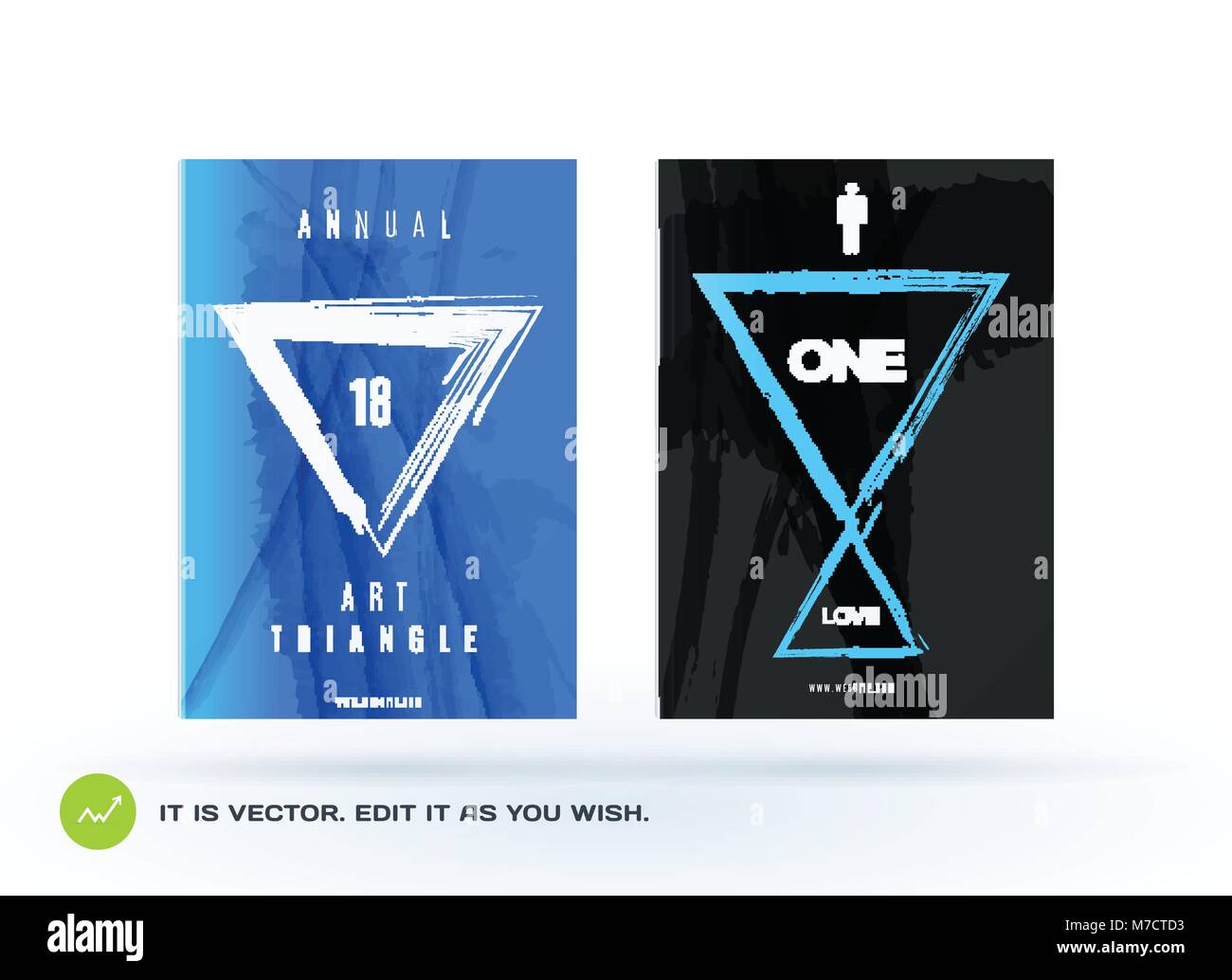 Abstrakte Gestaltung von Business vektor Broschüre, Vorlage, theaterprogramm, Plakat, Flyer mit bunten skizzieren Dreieck, künstlerische Formen für Ereignis Stock Vektor