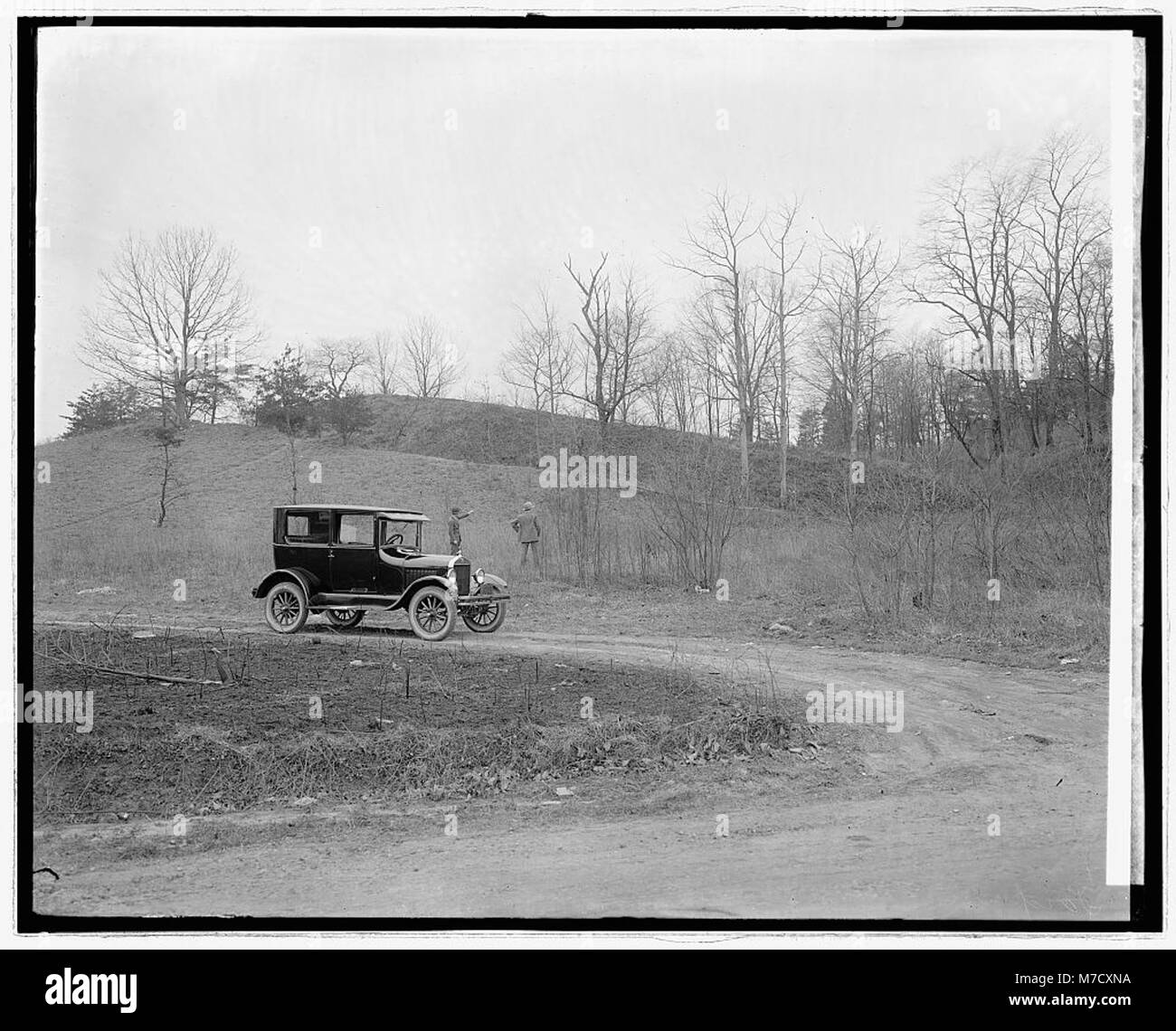 Ein Bild des Werks in Fort Macey der Ford Motor Company, das die Industrieanlage zeigt, die im frühen 20. Jahrhundert an der Automobilherstellung beteiligt war. Das Werk spielte eine Schlüsselrolle bei der Expansion von Ford. Stockfoto