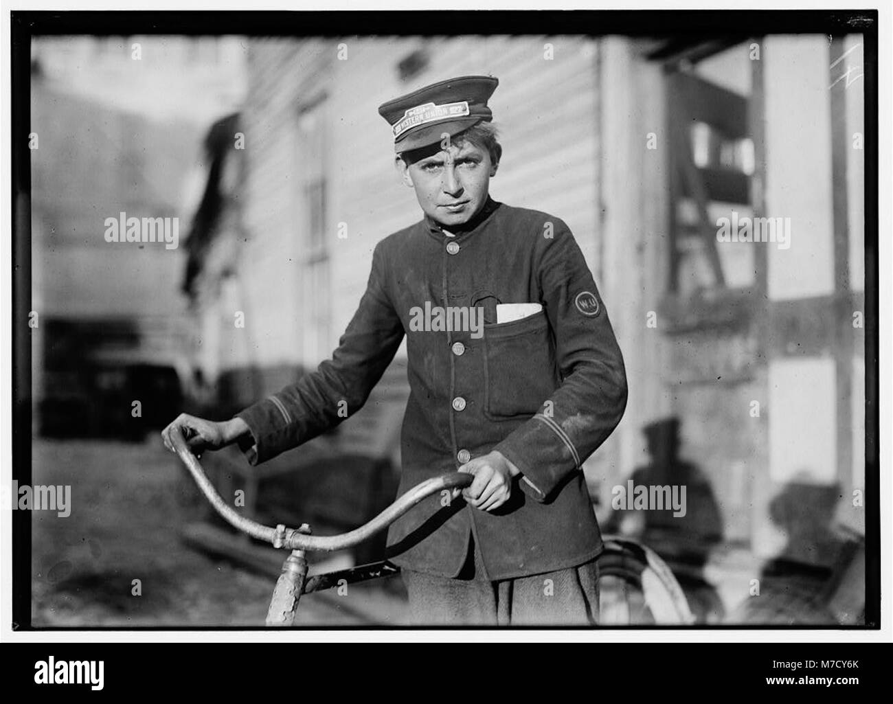 Vierzehn Jahre alten Western Union Messenger-43. Werke bis 10-30 Uhr geht etwas zu reservieren. LOC 05530 nclc. Stockfoto