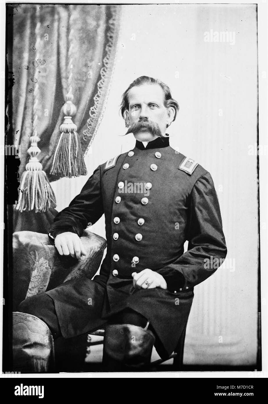 General Richard W. Johnson diente während des Bürgerkriegs in der 3. Kentucky Kavallerie. Bekannt für seinen Militärdienst spielte er eine Schlüsselrolle im Konflikt und trug zu den Bemühungen der Union während des Krieges bei. Stockfoto