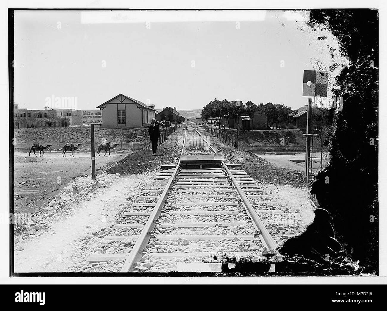 Deutsche Bagdadbahn, 190. Die Grenze zwischen der französischen und deutschen Linien in Aleppo LOC 04671 matpc. Stockfoto