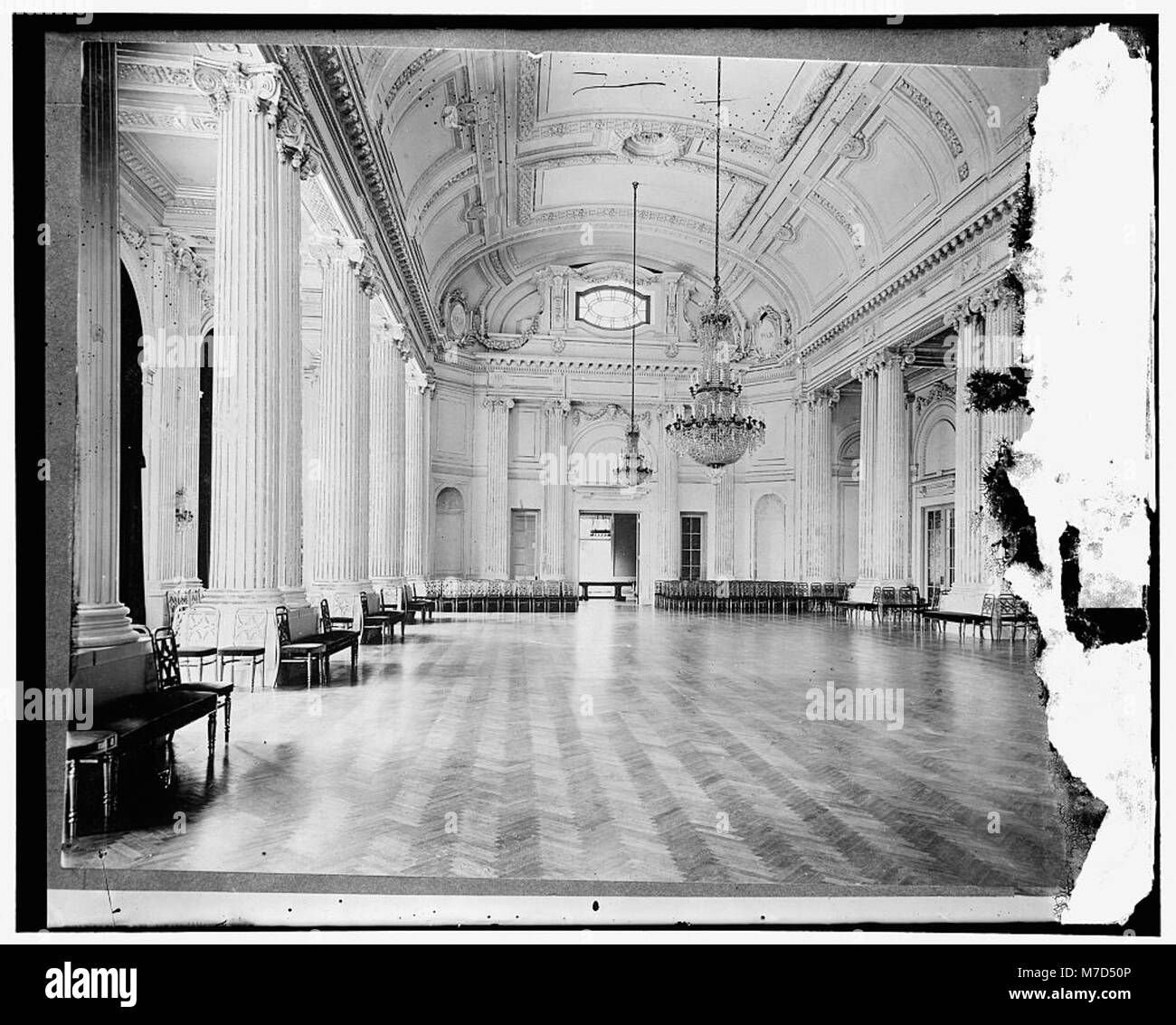 Ein Foto des Pan American Building in der Hall of America, das seine architektonische Pracht im Rahmen der Weltausstellung zeigt. Stockfoto
