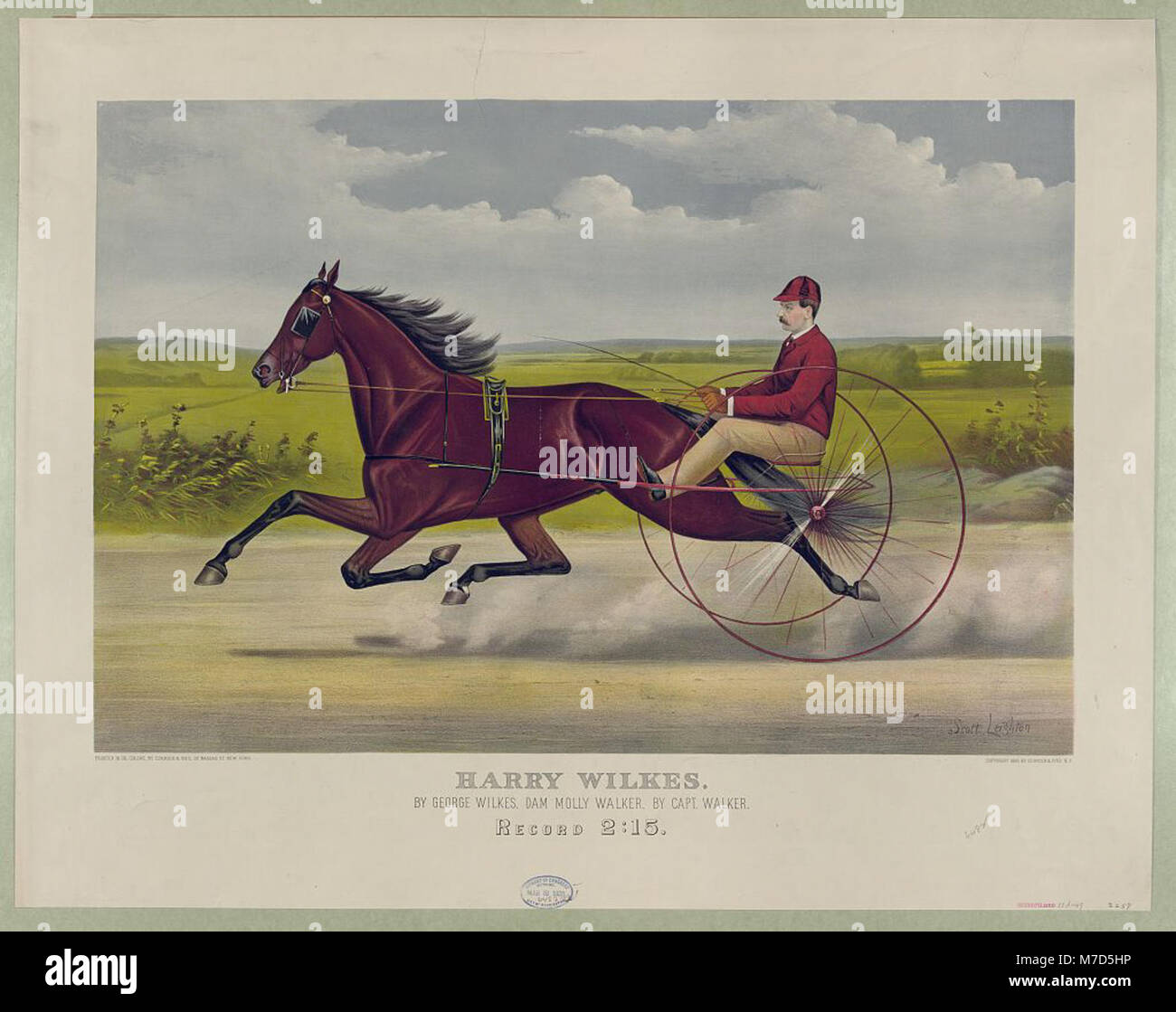 Harry Wilkes von George Wilkes - dam Molly Walker von Kapitän Walker LCCN 2002695836 Stockfoto