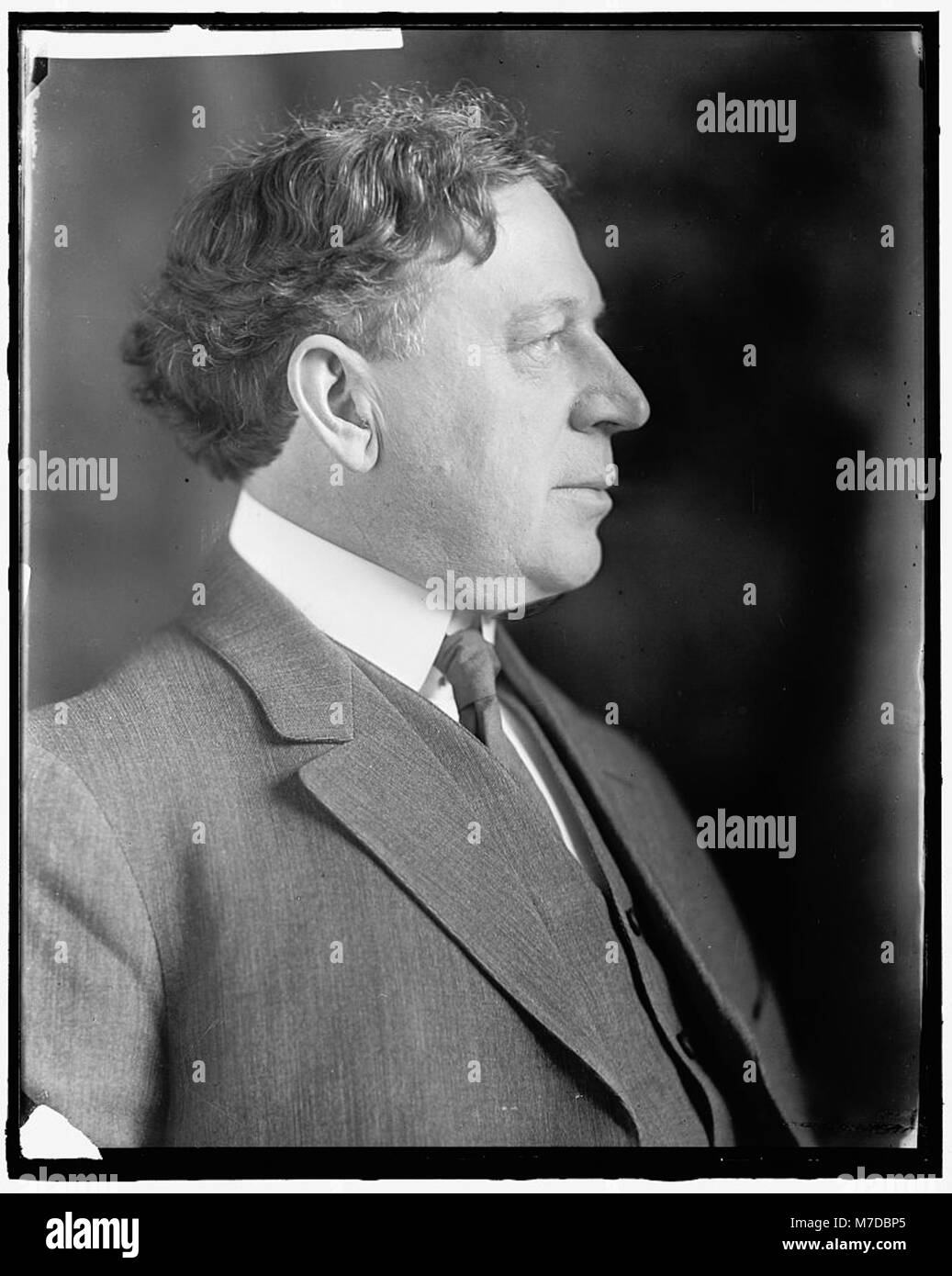 Porträt von Albert Johnson, einer ehrenwerten Persönlichkeit in der Geschichte, aufgenommen auf einem Foto. Das Bild zeigt Johnsons würdevolle Präsenz und unterstreicht seine Größe und seinen Ruf. Stockfoto