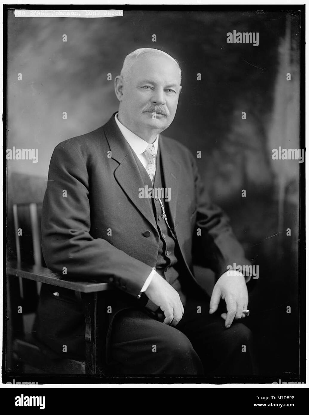 Porträt von Jacob Johnson, US-Repräsentant, veranschaulicht seine formale Kleidung und Rolle in der amerikanischen Politik. Stockfoto