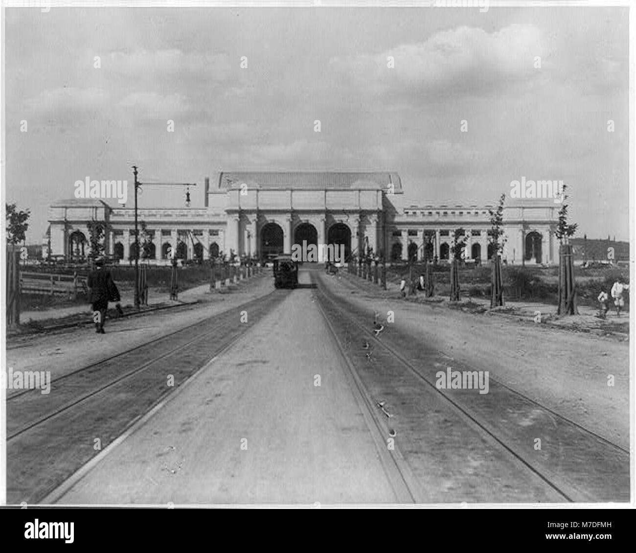 Auf der Suche nach Trolley Tracks in Richtung Union Station, Washington, D.C. LCCN 2001706151 Stockfoto