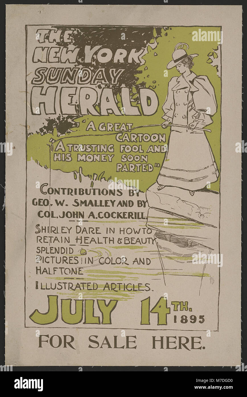 Die New York Sunday Herald, 14. Juli 1895 LCCN 2015646101 Stockfoto