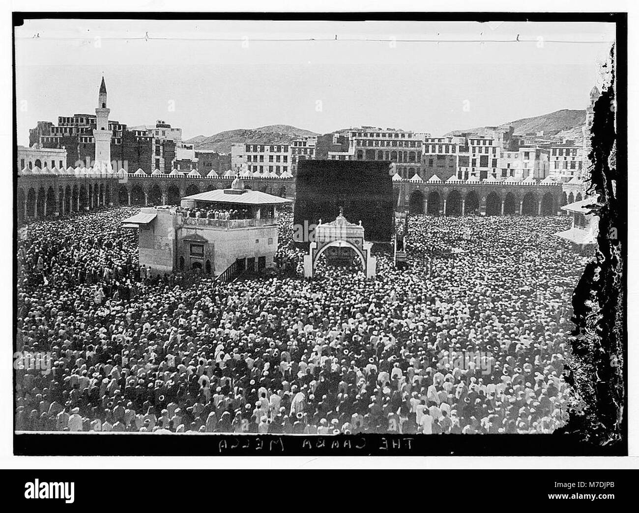 Mekka, Ca. 1910. Aus der Vogelperspektive Kaaba überfüllt w-pilgern LOC 04656 matpc. Stockfoto