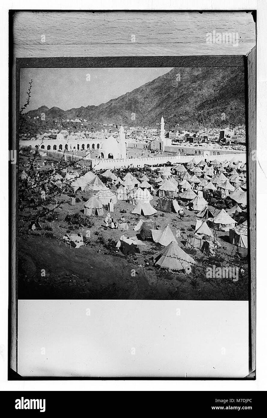 Mekka, Ca. 1910. Aus der Vogelperspektive Zeltstadt außerhalb Kaaba LOC 04660 matpc. Stockfoto