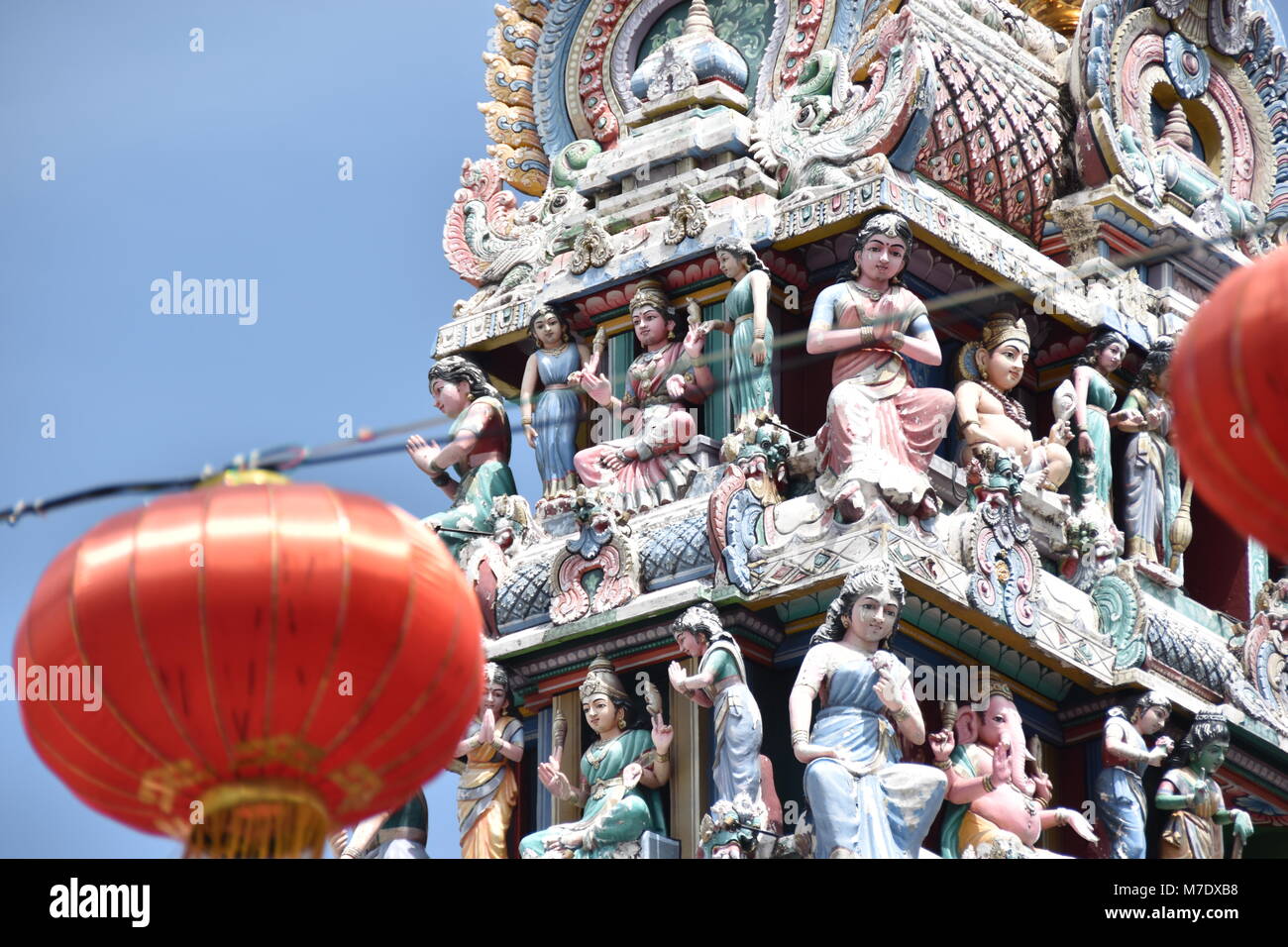 Sri Mariamman Tempel, Hindu Tempel in Singapur, Südostasien Stockfoto Sri Mariamman Tempel, Hindu Tempel in Singapur, Südostasien Stockfoto