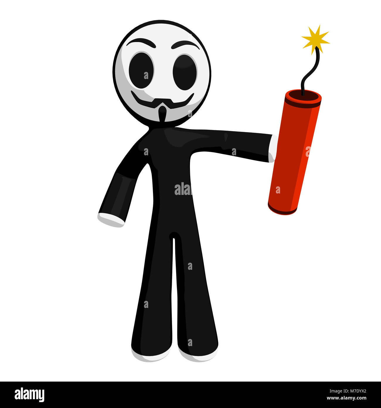 Wenig anarchistischen mit Dynamit. Stockfoto