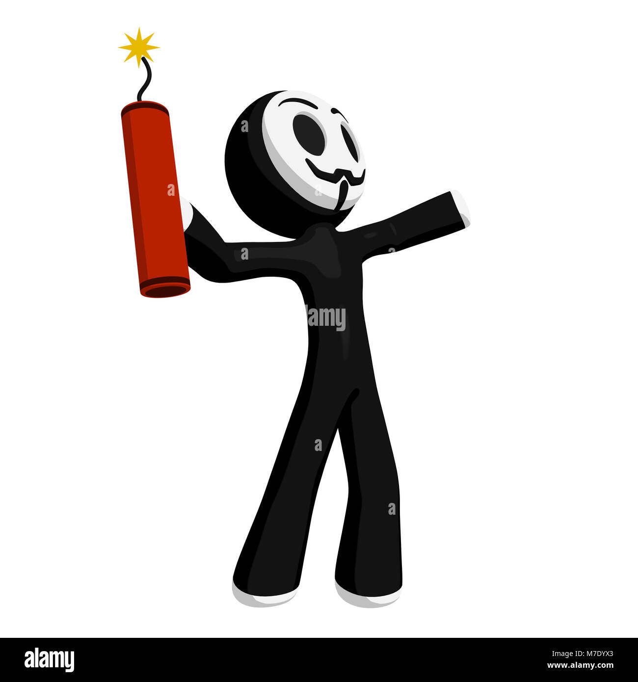 Wenig anarchistischen Dynamit werfen. Stockfoto