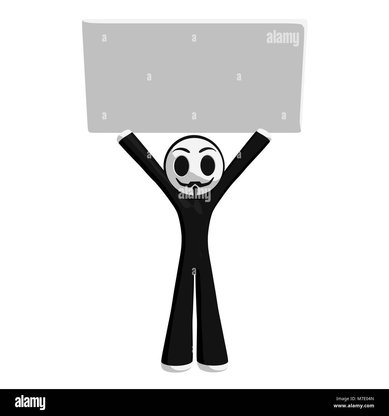 Wenig anarchistischen bis Holding unterzeichnen. Stockfoto