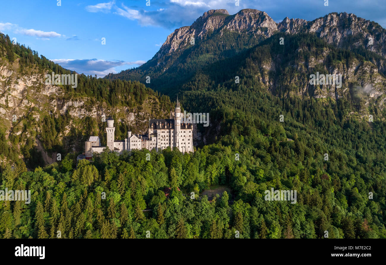 Schloss Neuschwanstein Bayerische Alpen Deutschland Stockfoto