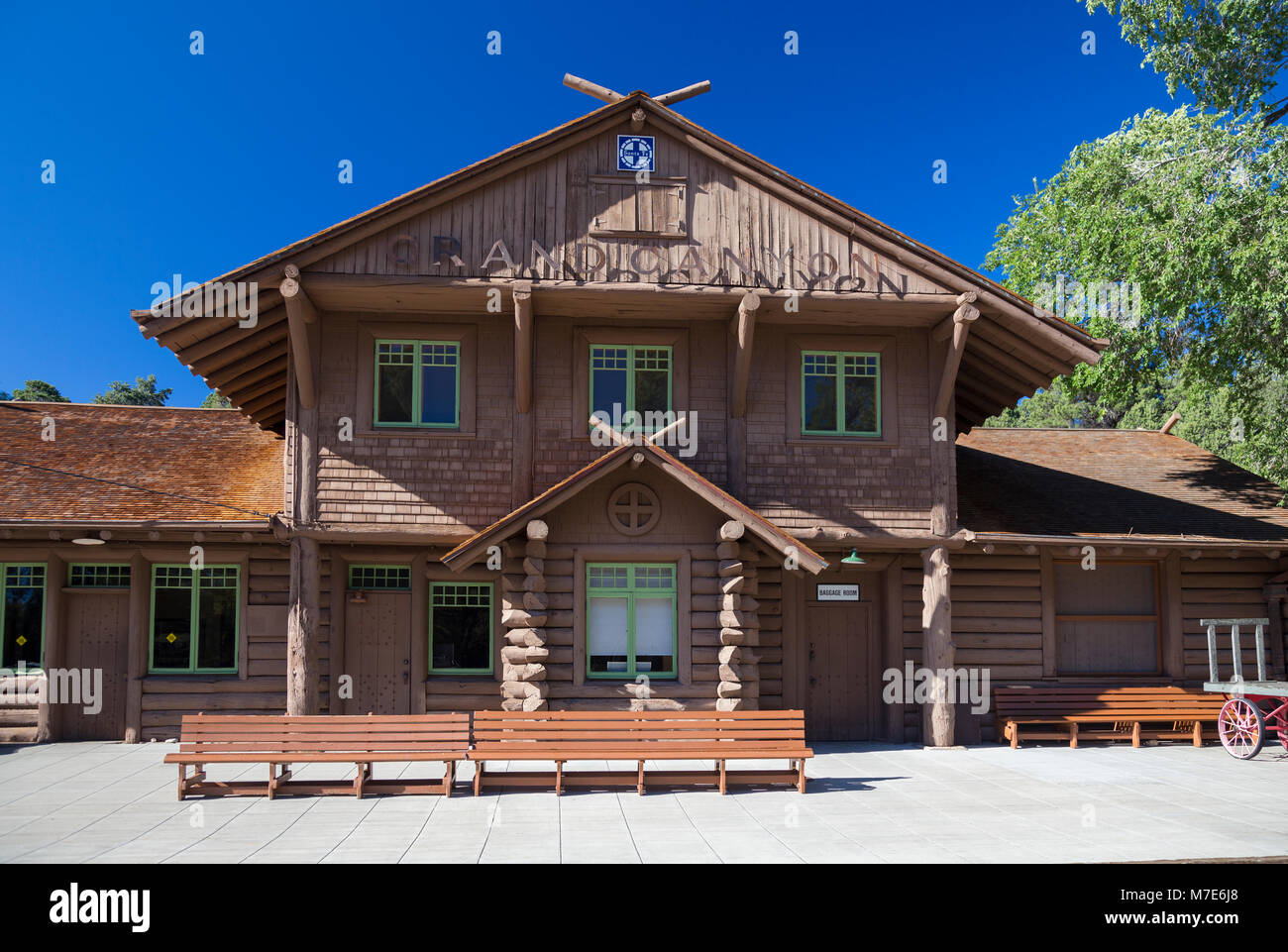 Grand Canyon Railroad Station, Grand Canyon Village, Arizona, USA Stockfoto