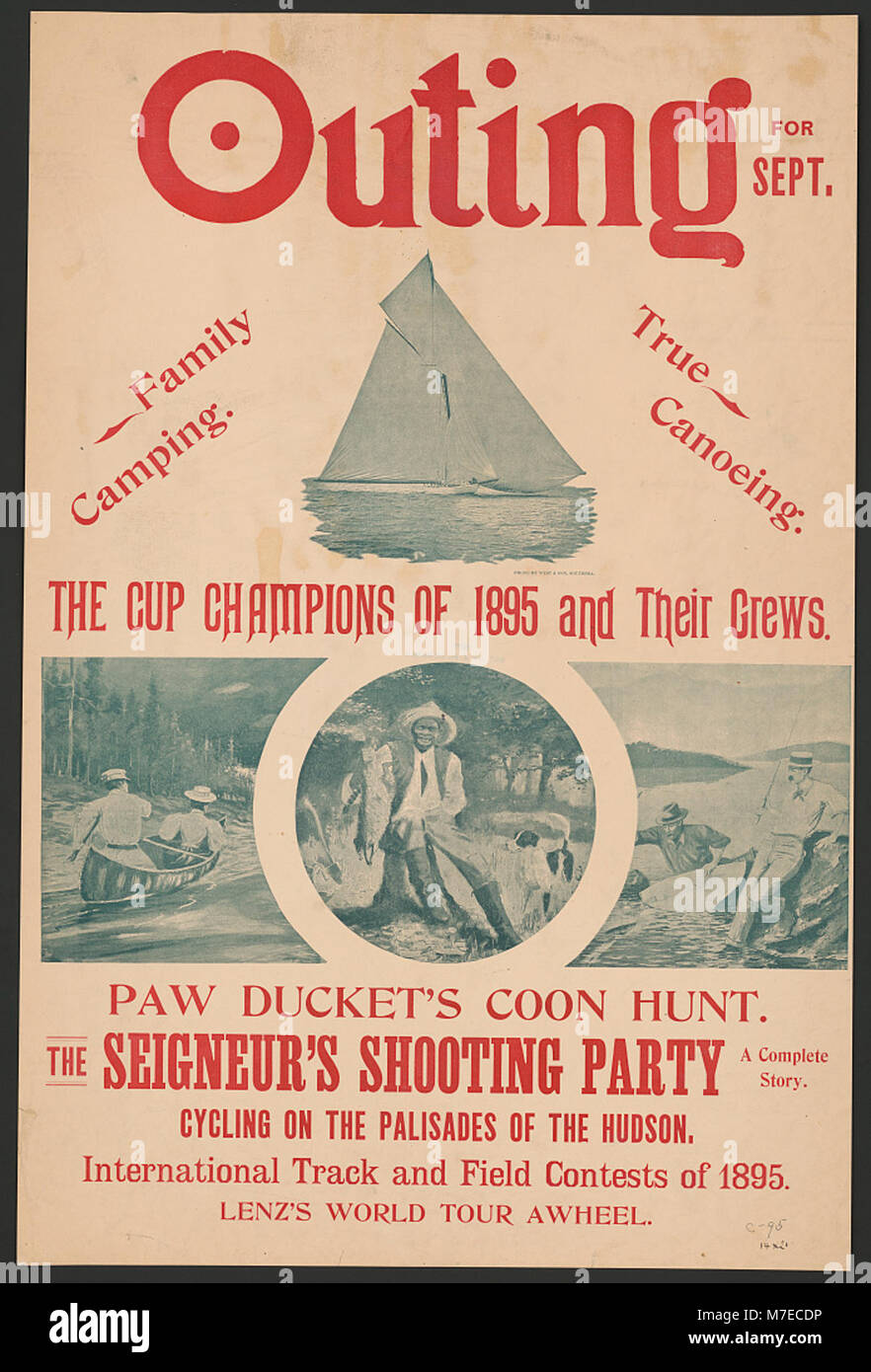 Ein Foto vom September 1895, das den Cup of Champions, ein Sportereignis mit teilnehmenden Mannschaften, in dem sportliche Wettkämpfe und Teamleistungen im späten 19. Jahrhundert gefeiert werden. Stockfoto