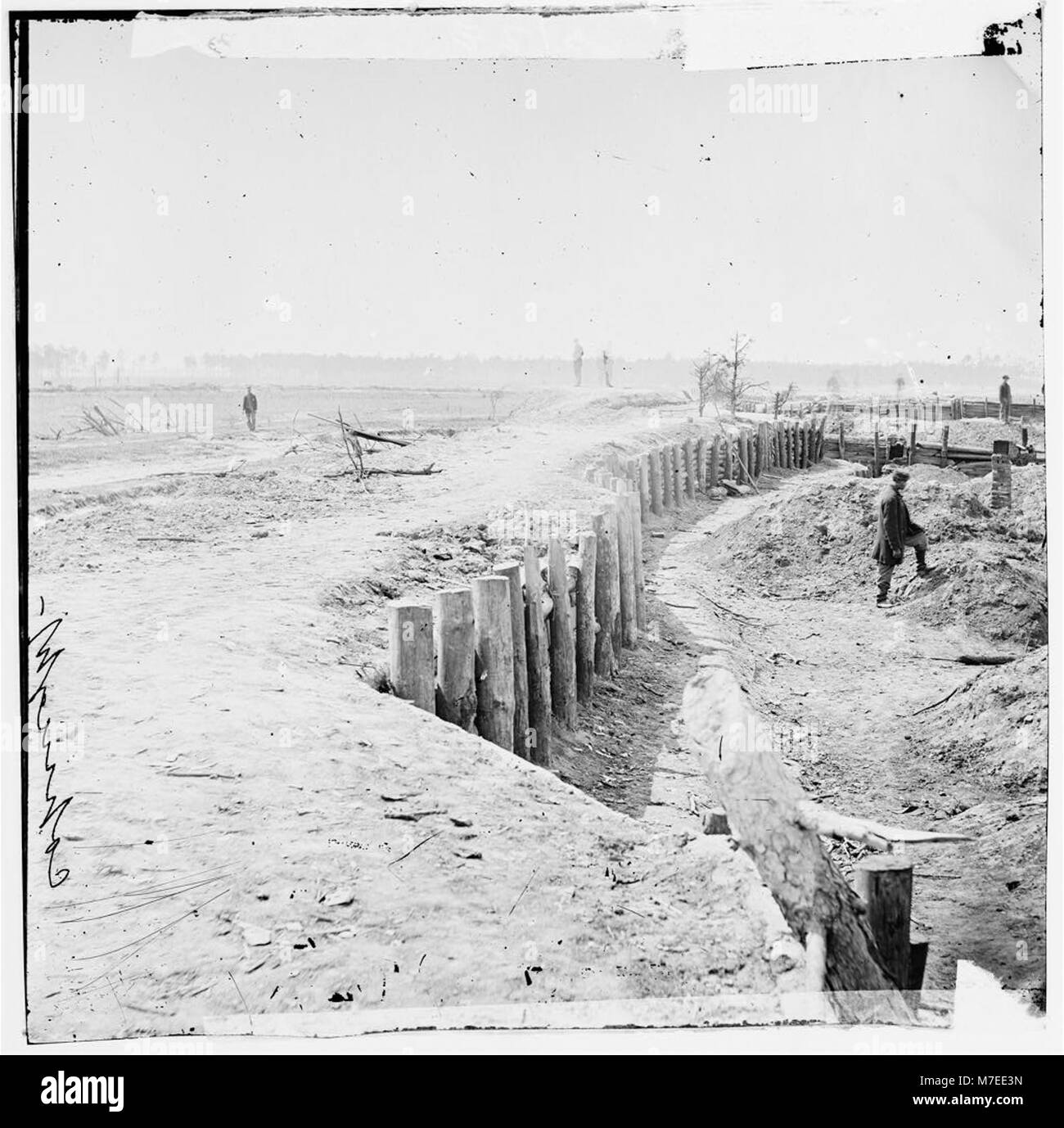 Petersburg, Virginia. Konföderierten breastworks vor Petersburg. (Die kleinen Hügel mit Schornsteine sind Soldaten Viertel unter Boden) LOC cwpb. 02625 Stockfoto