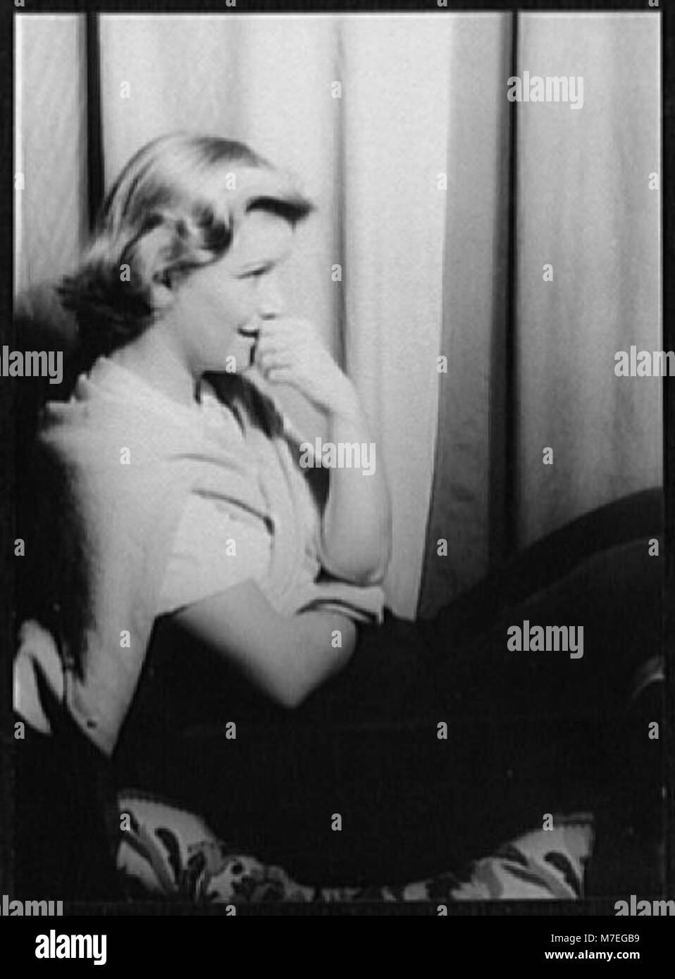 Ein Porträt von Barbara Bel Geddes, einer amerikanischen Schauspielerin, die vor allem für ihre Rolle in der Fernsehserie Dallas in den 1970er und 1980er Jahren bekannt war Stockfoto