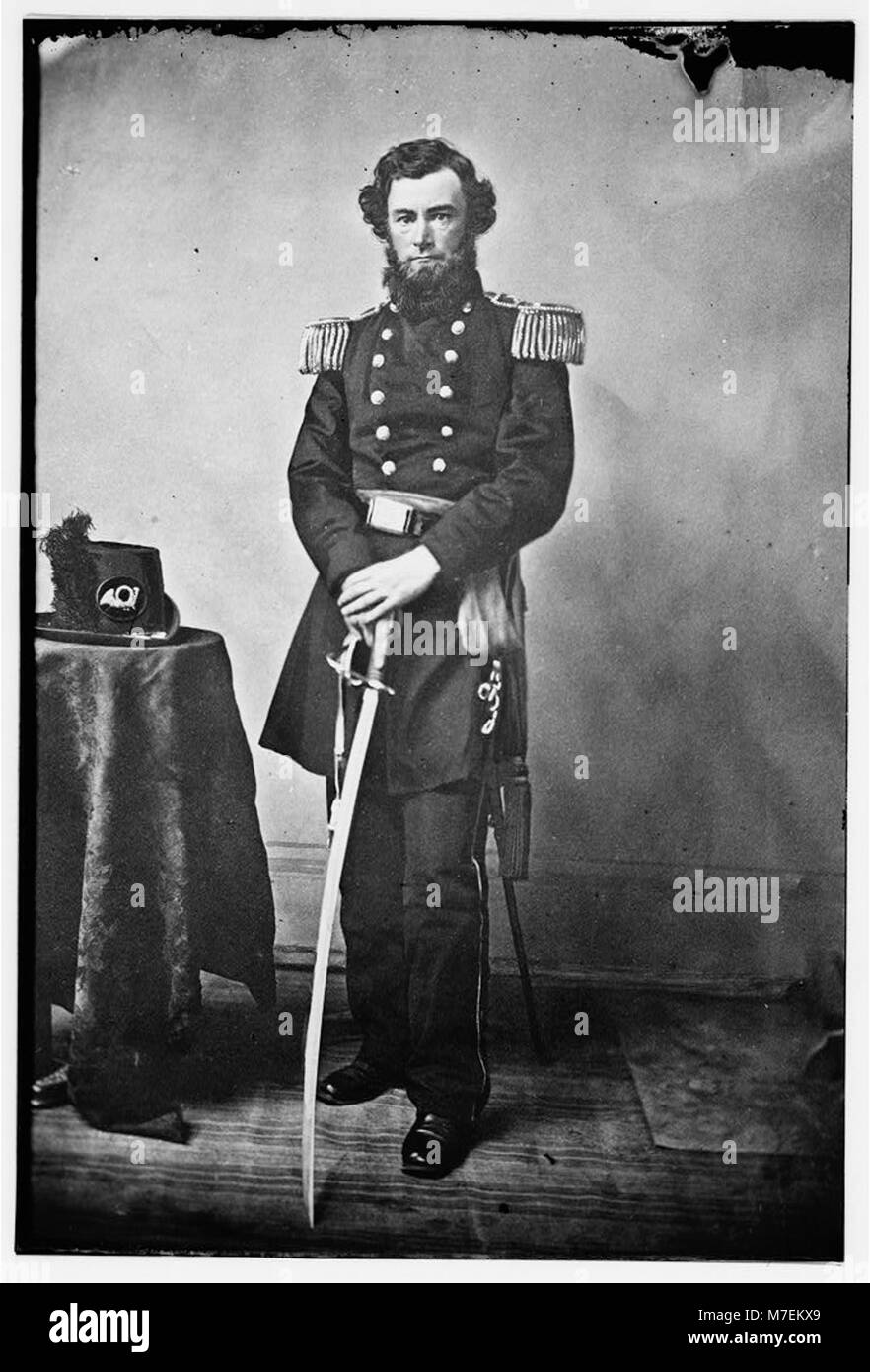 Ein Porträt von R.W. Johnson, einer prominenten Persönlichkeit in den USA, aufgenommen in einem formalen Rahmen, der sein professionelles Aussehen und sein würdevolles Auftreten unterstreicht. Stockfoto