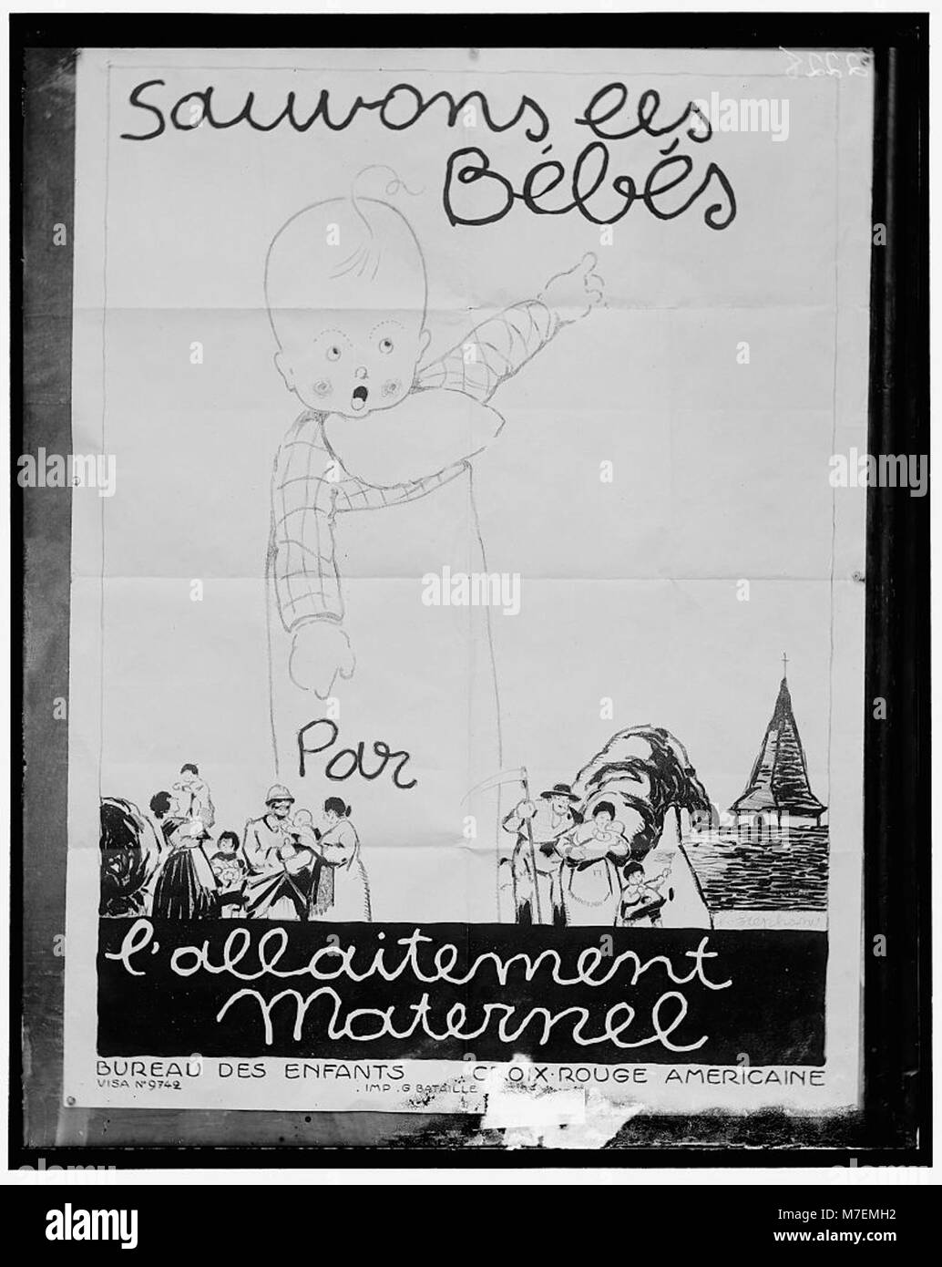 Ein historisches Bild des Roten Kreuzes, das ihre Rolle bei der Bereitstellung humanitärer Hilfe in Konflikt- und Krisensituationen zeigt. Stockfoto