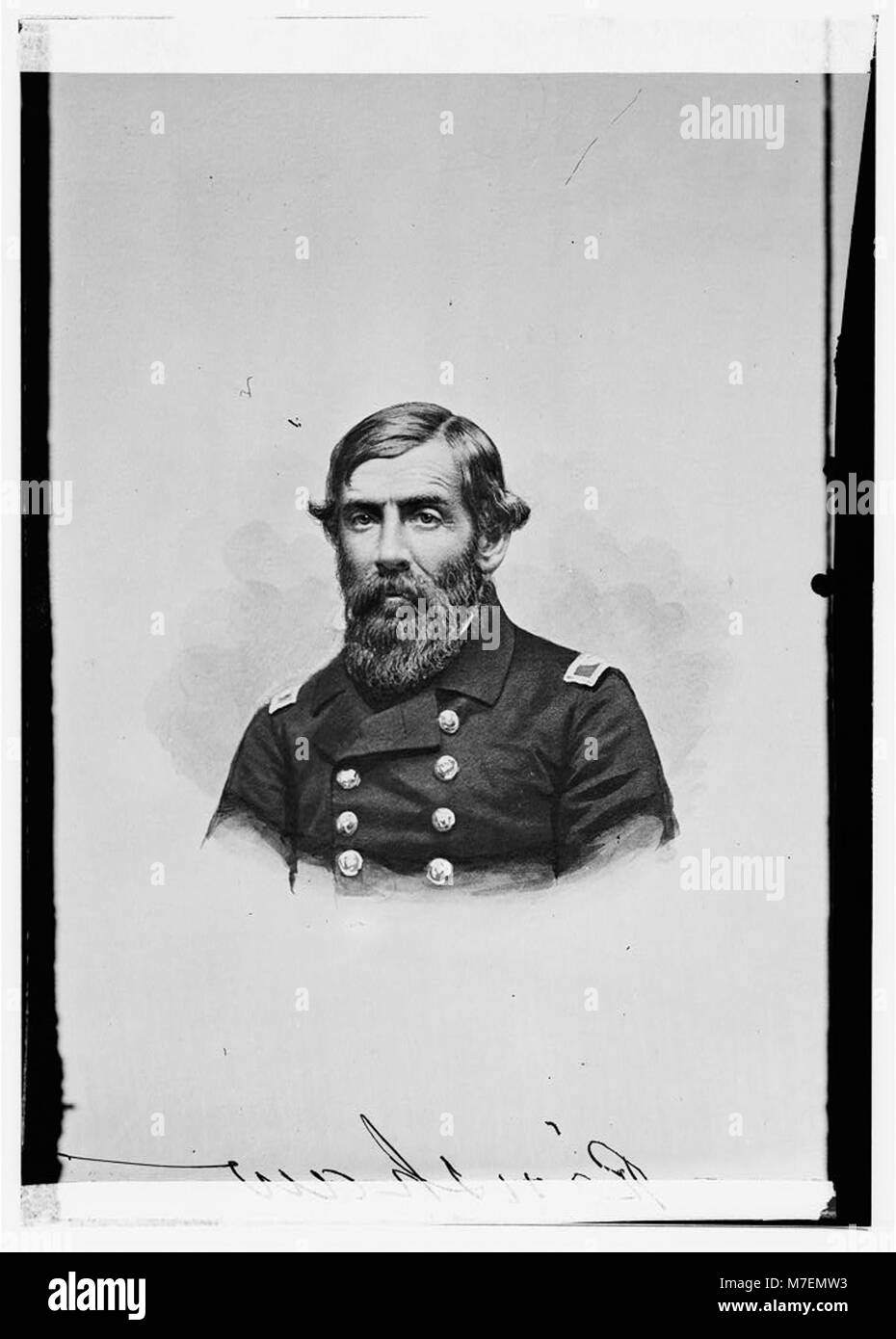 Porträt von W.B. Renshaw, einem Offizier der United States Navy, der seine Marineuniform und seinen militärischen Rang zeigt. Stockfoto
