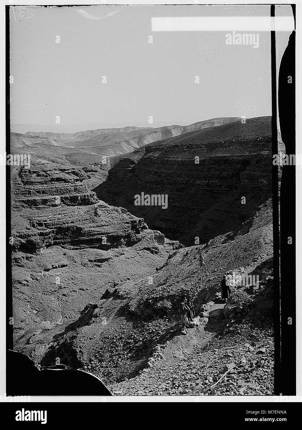 Straße nach Hebron, Mar Saba usw. nach unten schauen. Der Mar Saba Schlucht LOC matpc. 00035 Stockfoto