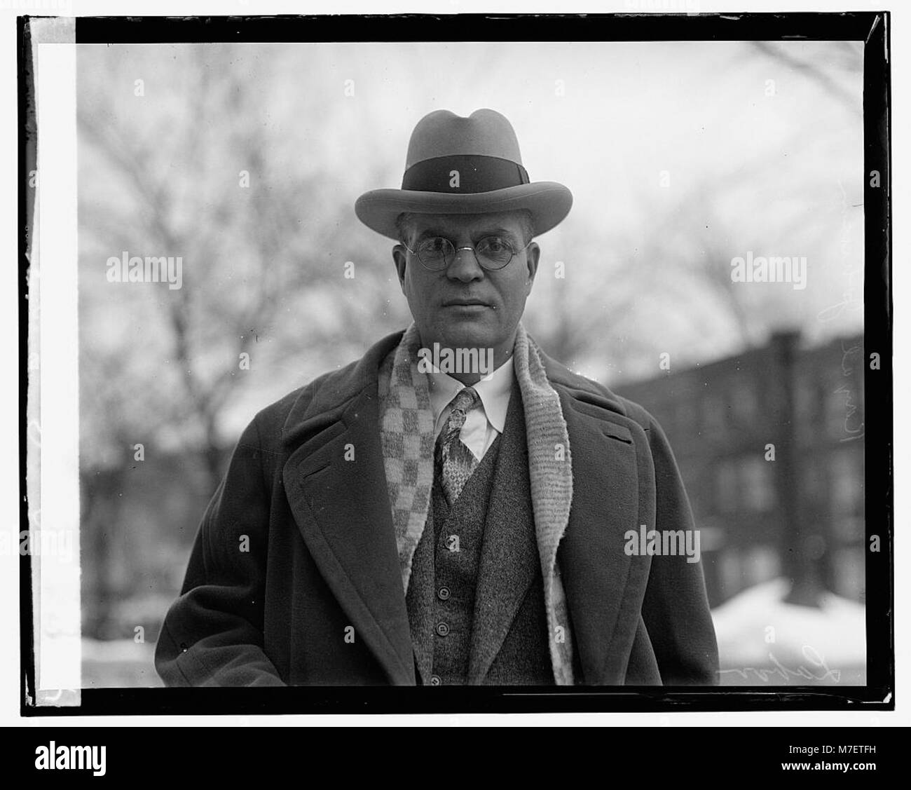 Ein Porträt von Senator Royal Johnson, einem US-Senator aus South Dakota, der für seinen politischen Einfluss und seine Beiträge im frühen 20. Jahrhundert bekannt war. Stockfoto