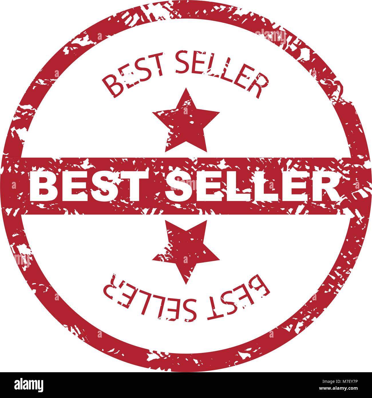 Bestseller Stempelplakette mit Stern. Stempel label Dichtung, Qualität Bestseller, Stempel. Vector Illustration Stock Vektor