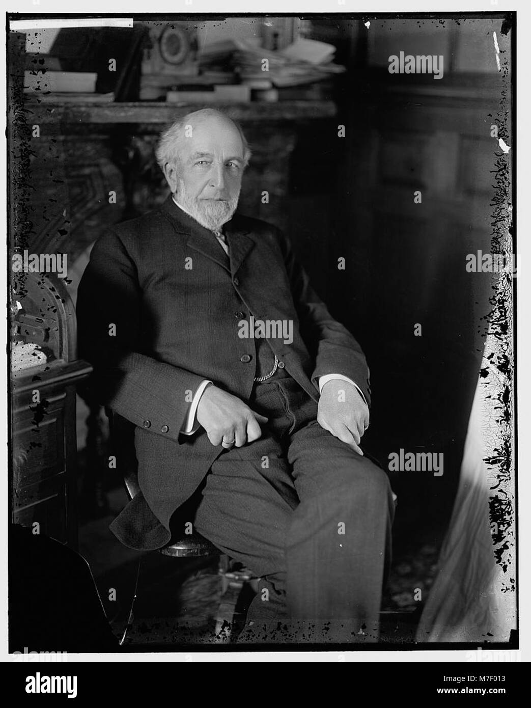 Ein Porträt von Senator Stewart, der im US-Senat diente. Das Bild zeigt seine Rolle in der amerikanischen Politik während seiner Amtszeit. Stockfoto