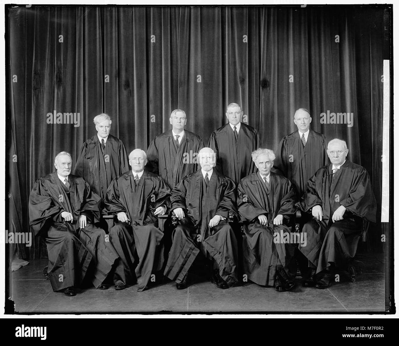 Das Gebäude des Obersten Gerichtshofs der Vereinigten Staaten, ein Schlüsselsymbol für das Rechtssystem des Landes, beherbergt das höchste Gericht der Vereinigten Staaten für Gerichtsentscheidungen. Stockfoto