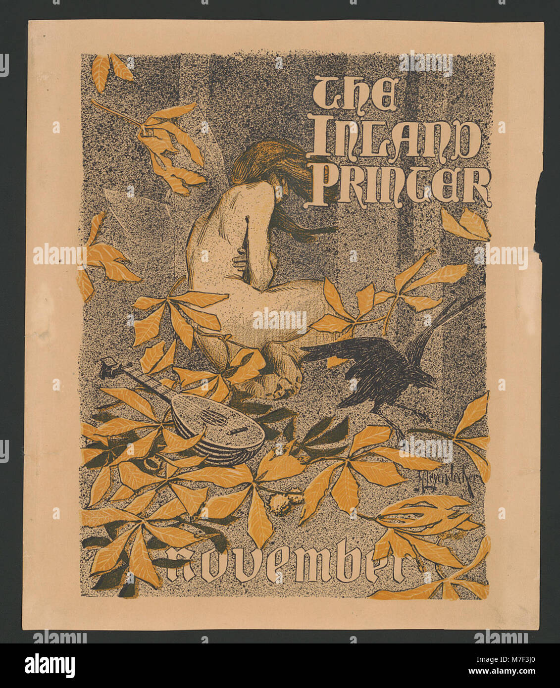 Eine historische Ausgabe von „The Inland Printer“, einer bedeutenden Fachzeitschrift für die Druckindustrie im späten 19. Und frühen 20. Jahrhundert, die sich mit Drucktechnologie und -Praktiken befasst. Stockfoto