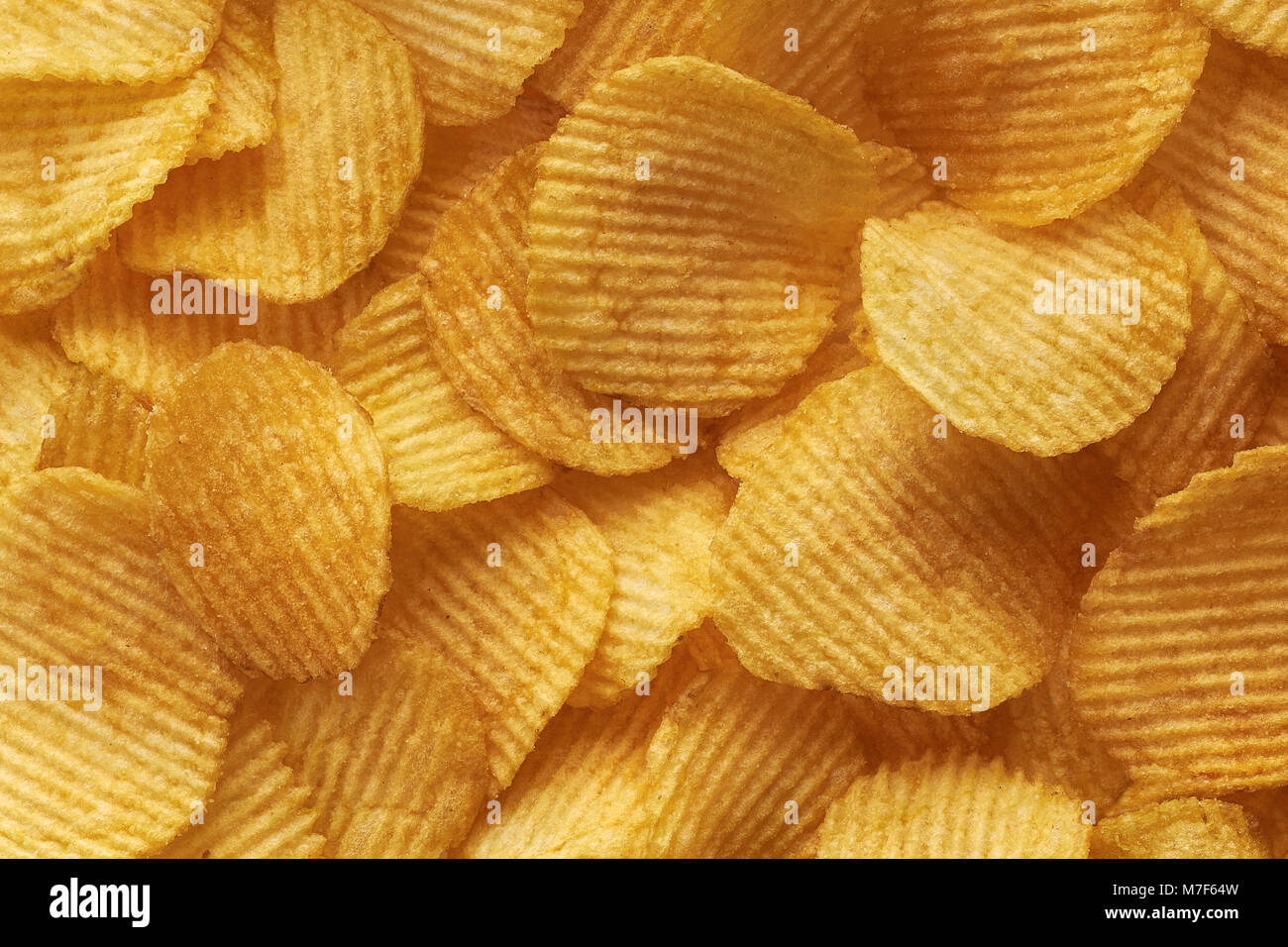 Hintergrund Wellpappe golden Chips mit Textur Stockfoto