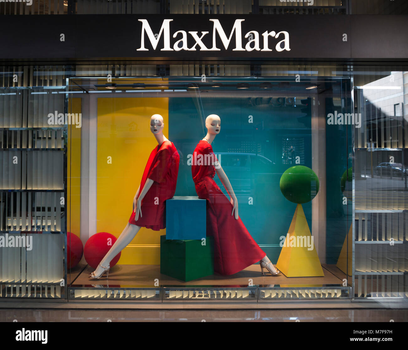 Max Mara Fenster anzuzeigen, Central, Hong Kong Stockfoto