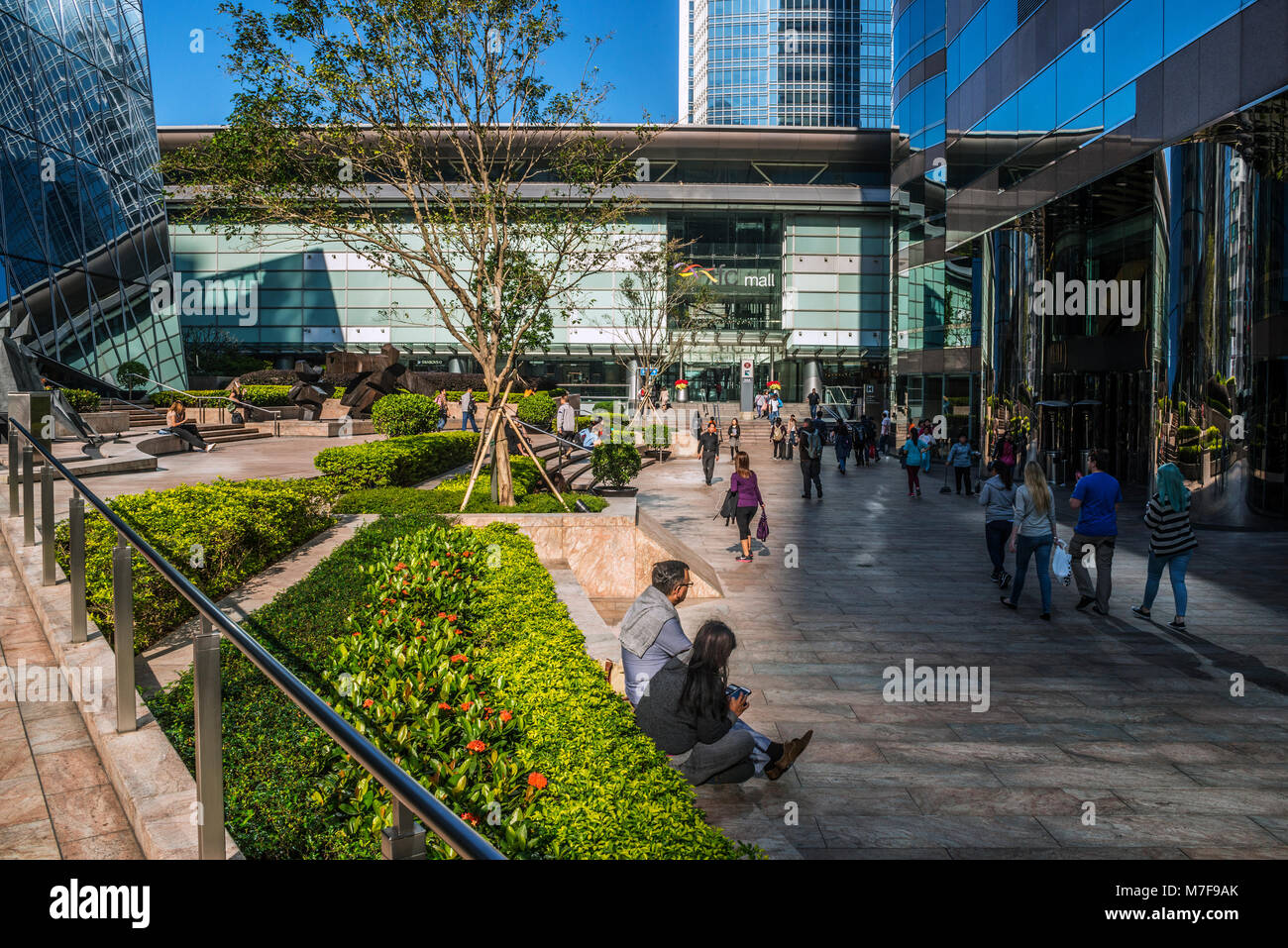 Exchange Square Plaza und IFC Mall, Hong Kong Stockfoto