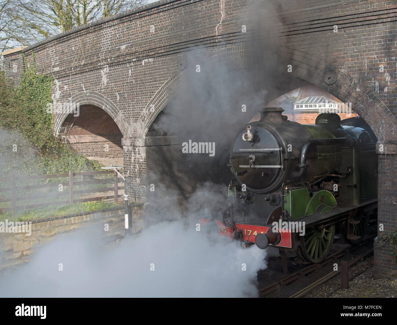 Lokomotive auf North Norfolk Railwayblac Stockfoto