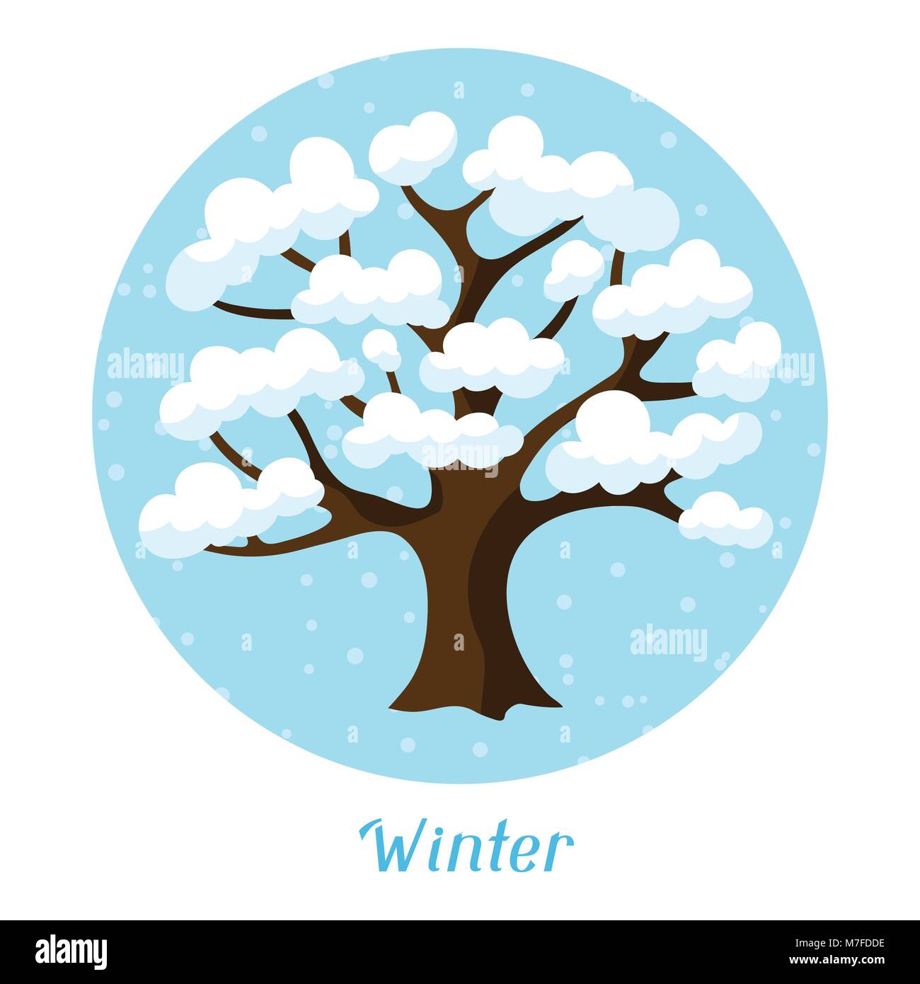 Winter Hintergrund Design mit abstrakter stilisierten Baum Stock Vektor