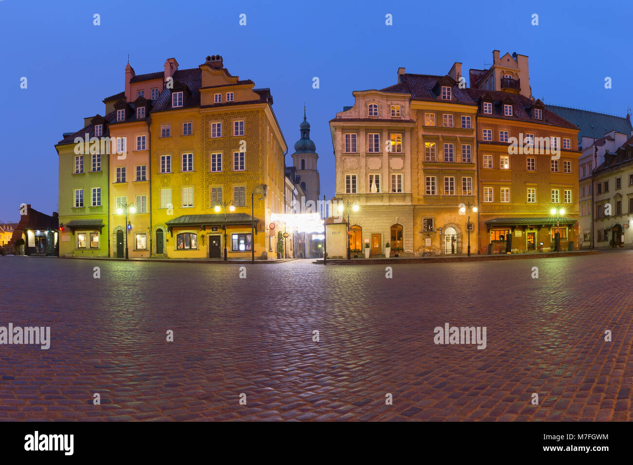Schlossplatz am Morgen, Warschau, Polen. Stockfoto